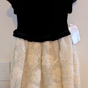 Elegant Black and Cream Kids Dress